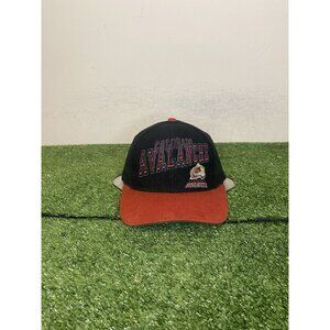 Vintage Colorado Avalanche hat cap snap back black wave wool Twins Enterprise